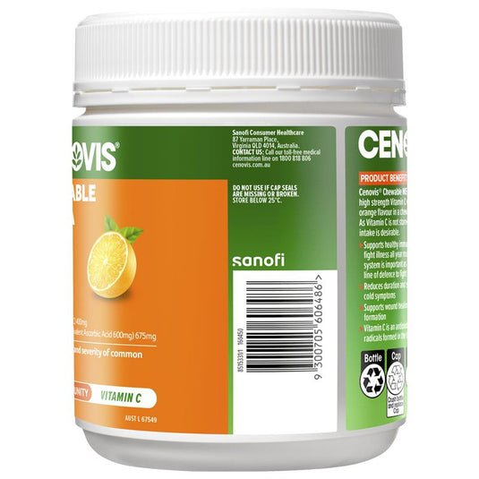 Cenovis Chewable Mega C 1000mg 200 Tablets Exclusive Size