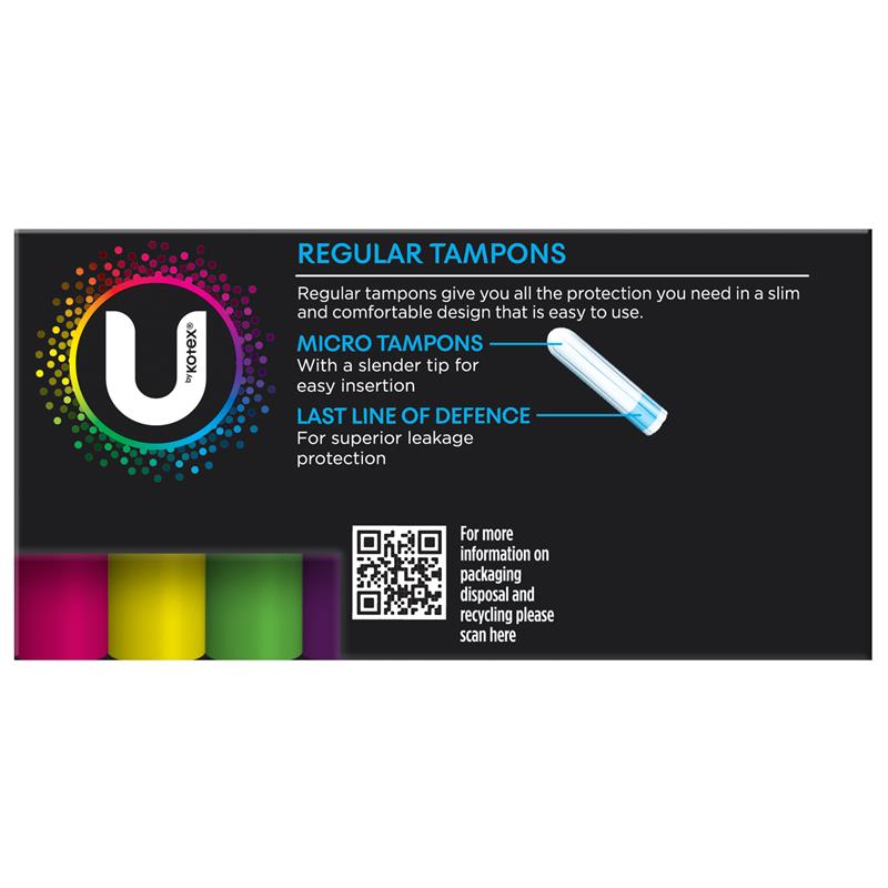 Load image into Gallery viewer, U by Kotex Slim Tampons Regular 32 Pack
