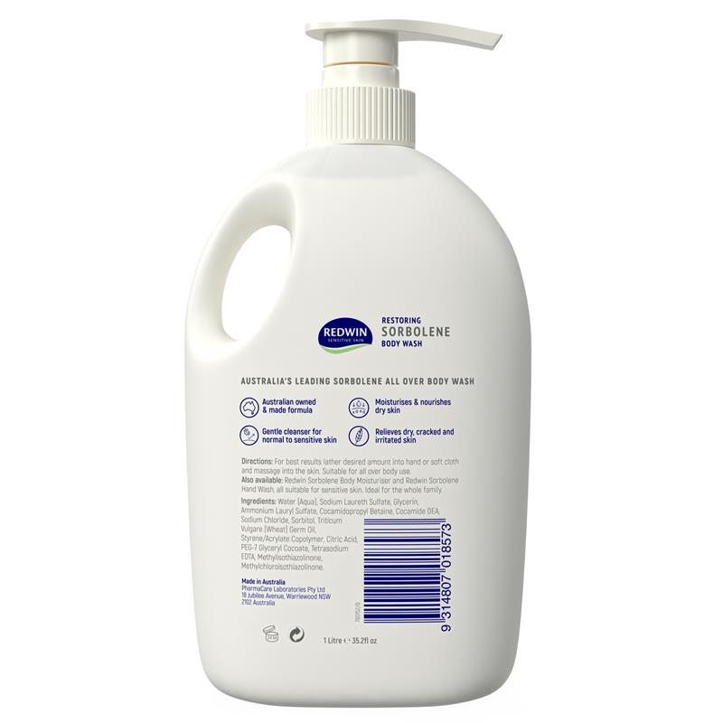 Load image into Gallery viewer, Redwin Sorbolene Body Wash with Vitamin E 1 Litre
