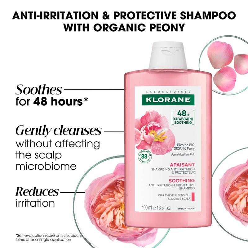 Load image into Gallery viewer, Klorane Soothing Shampoo with Peony 400ml - Sensitive Scalp
