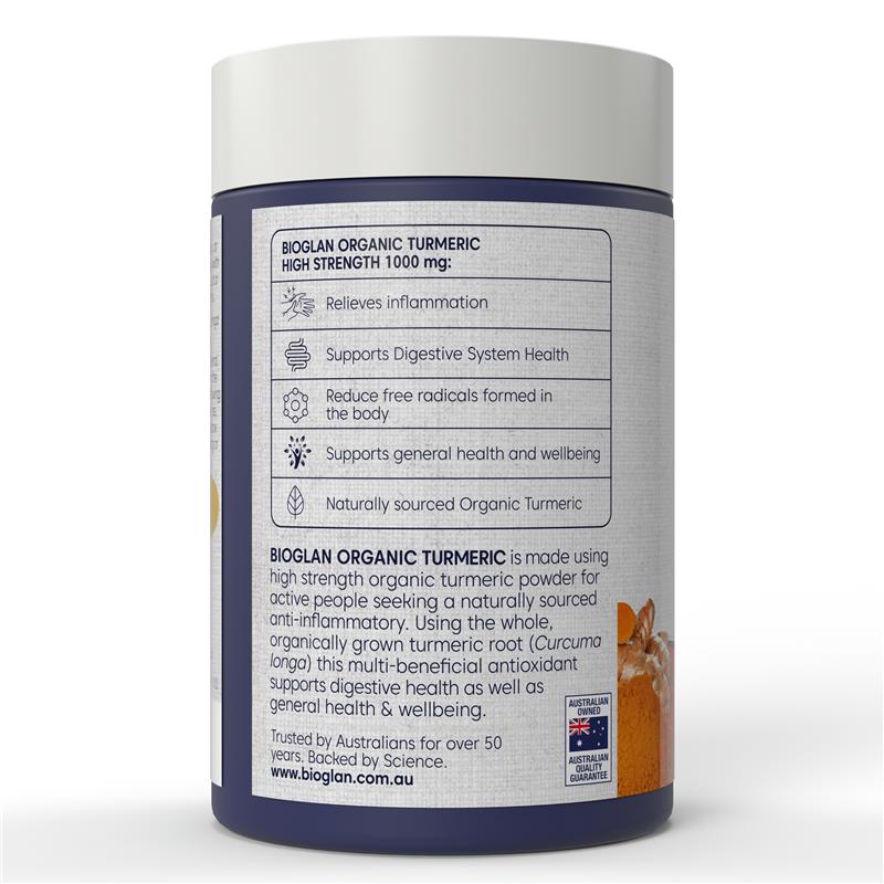 Load image into Gallery viewer, Bioglan Organic Turmeric 1000mg 100 Tablets
