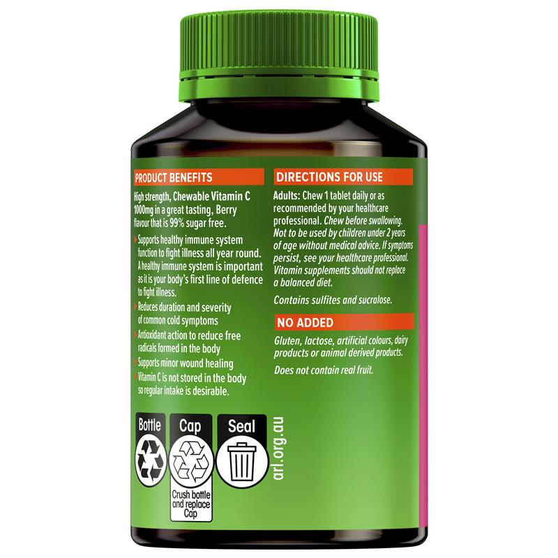 Load image into Gallery viewer, Cenovis Chewable Mega Vitamin C 1000mg Berry 60 Tablets
