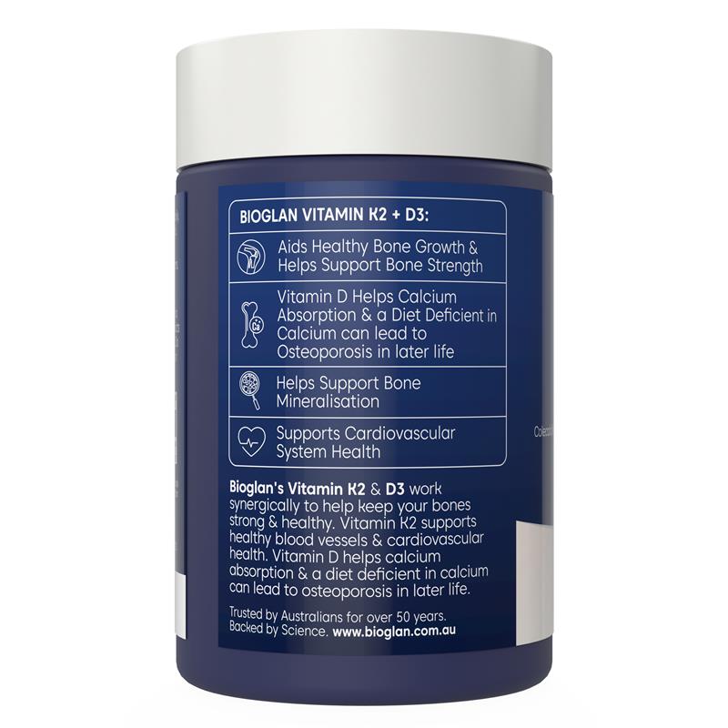 Load image into Gallery viewer, Bioglan Vitamin K2 + D3 60 Capsules
