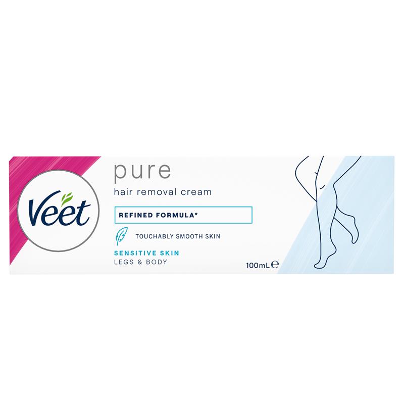 Load image into Gallery viewer, Veet Pure Hair Removal Cream Legs And Body Sensitive Skin 100ml
