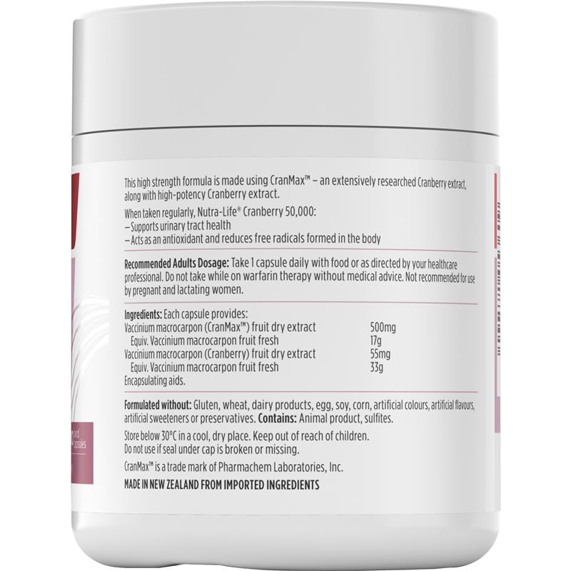 Load image into Gallery viewer, Nutra-Life Cranberry 50000 100 Capsules NEW
