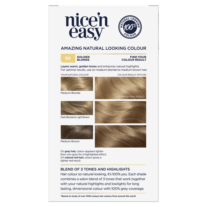 Load image into Gallery viewer, Clairol Nice N Easy 8G Natural Golden Blonde Permanent Hair Colour
