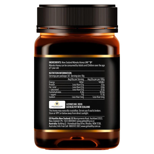 GO Healthy Manuka Honey UMF 8+ (MGO 180+) 500gm (Not For Sale In WA)