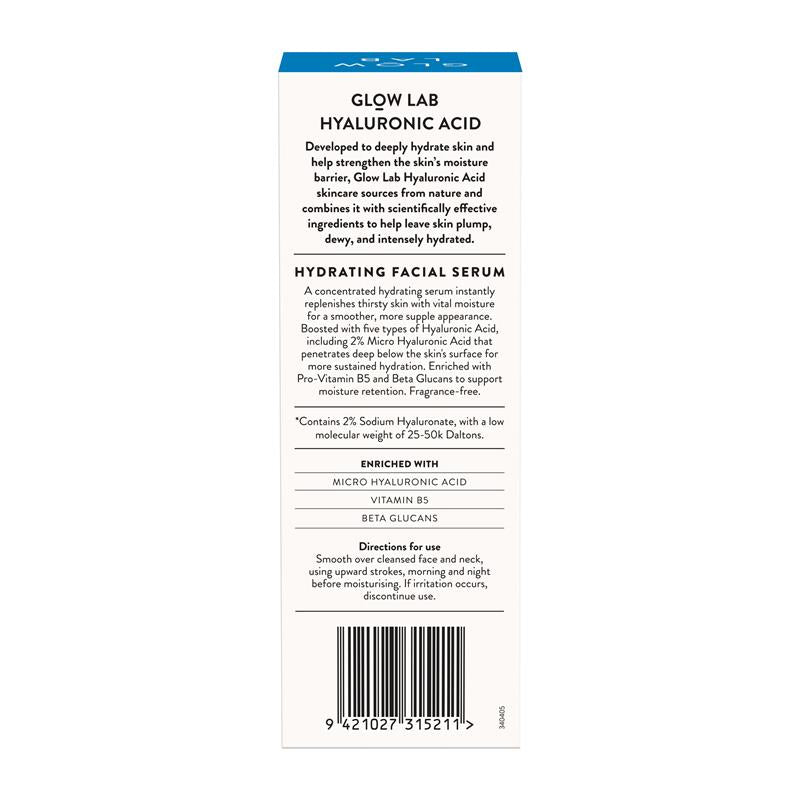 Load image into Gallery viewer, Glow Lab Hyaluronic Acid Hydrating Facial Serum 30ml
