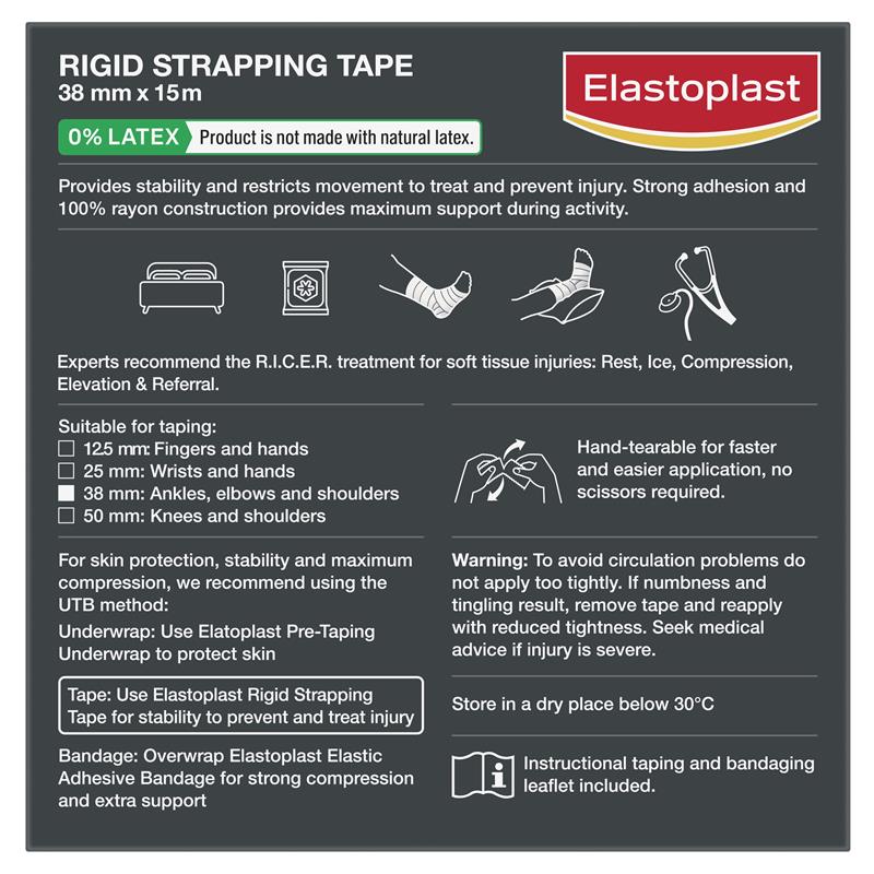 Load image into Gallery viewer, Elastoplast Sport Rigid Strapping Tape 38mm x 15m
