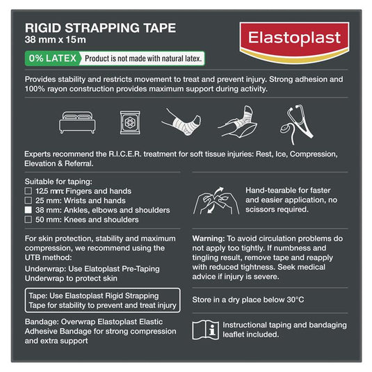 Elastoplast Sport Rigid Strapping Tape 38mm x 15m