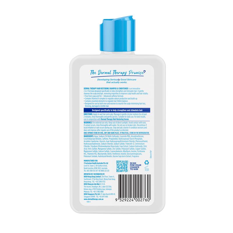 Load image into Gallery viewer, Dermal Therapy Hair Restoring Shampoo &amp; Conditioner 210ml
