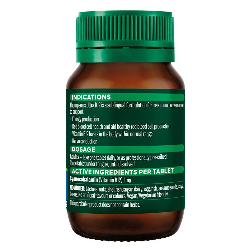 Load image into Gallery viewer, Thompson's Ultra B12 1000mcg 100 Tablets
