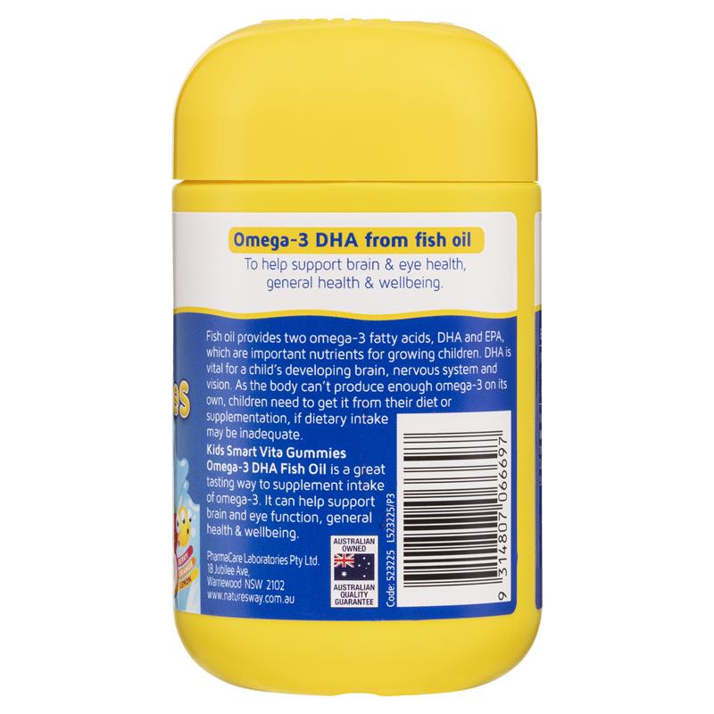 Load image into Gallery viewer, Nature's Way Kids Smart Vita Gummies Omega Fish Oil 60 Pastilles Improved Formula
