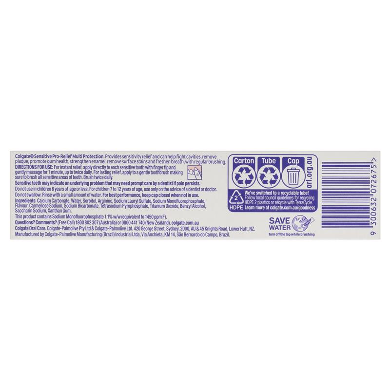 Load image into Gallery viewer, Colgate Toothpaste Sensitive ProRelief Multi Protection 50g
