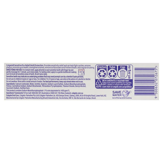 Colgate Toothpaste Sensitive ProRelief Multi Protection 50g