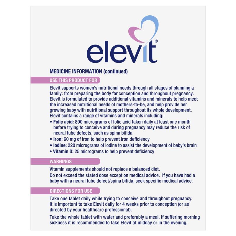 Load image into Gallery viewer, Elevit Pre-conception &amp; Pregnancy 100 Tablets
