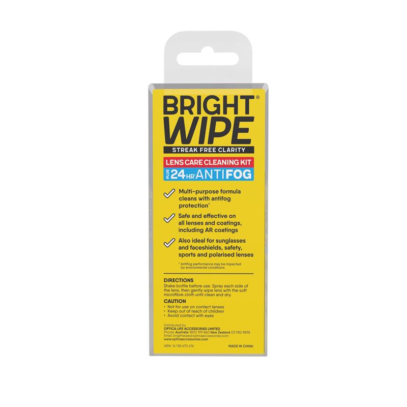 Load image into Gallery viewer, BrightWipe Antifog Lens Spray 30ml with Microfibre Cloth
