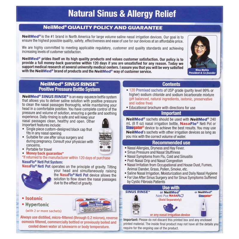 Load image into Gallery viewer, NeilMed Sinus Rinse 120 Sachets
