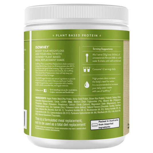 IsoWhey Plant-Based Meal Replacement Shake Chocolate 550g