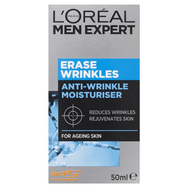 Load image into Gallery viewer, L'Oreal Men's Expert Erase Wrinkles Moisturising Cream 50ml
