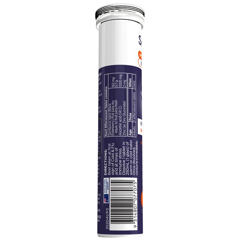 Load image into Gallery viewer, Sambucol HS Immune Defence 15 Effervescent Tablets
