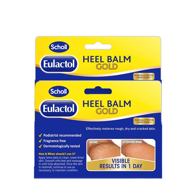 Load image into Gallery viewer, Scholl Eulactol Heel Balm Gold 120ml Twin Pack
