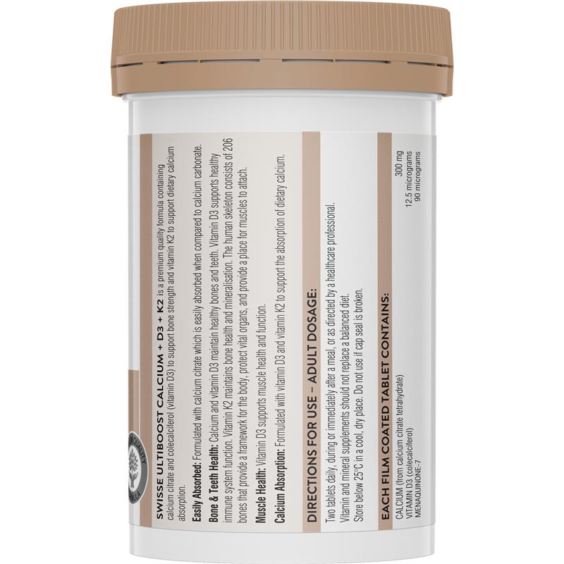 Load image into Gallery viewer, Swisse Ultiboost Calcium + D3 + K2 60 Tablets
