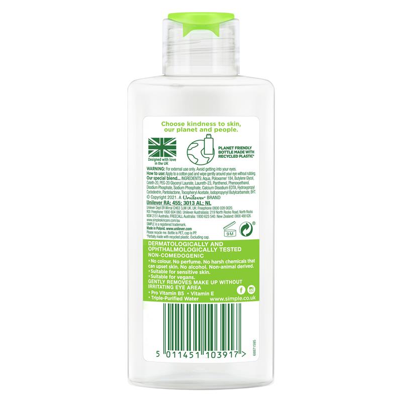 Load image into Gallery viewer, Simple Kind To Eyes Make-Up Remover Conditioning Eye 125ml
