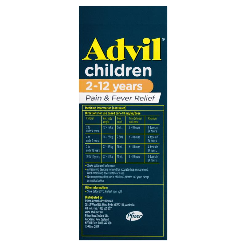 Load image into Gallery viewer, Advil Pain &amp; Fever Suspension 200mL
