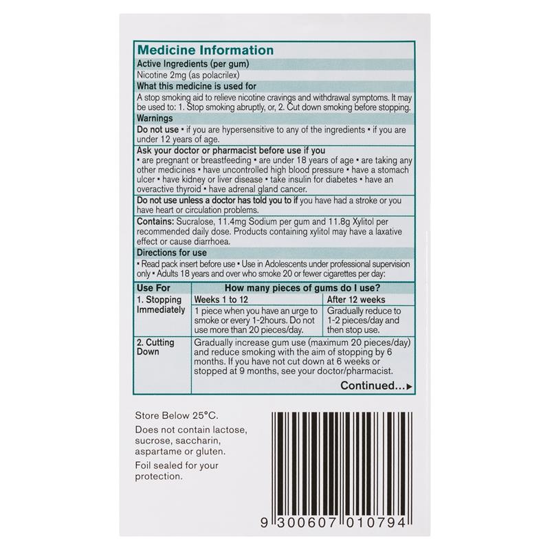 Load image into Gallery viewer, Nicorette Gum 2mg Icy Mint 75 Pieces
