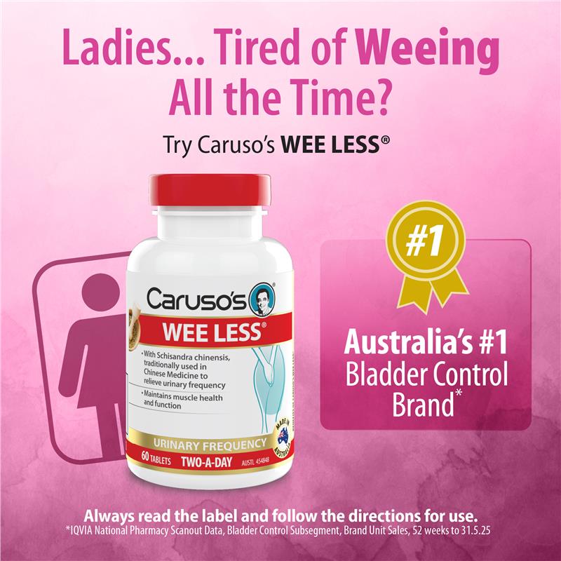 Load image into Gallery viewer, Carusos Wee Less 60 Tablets
