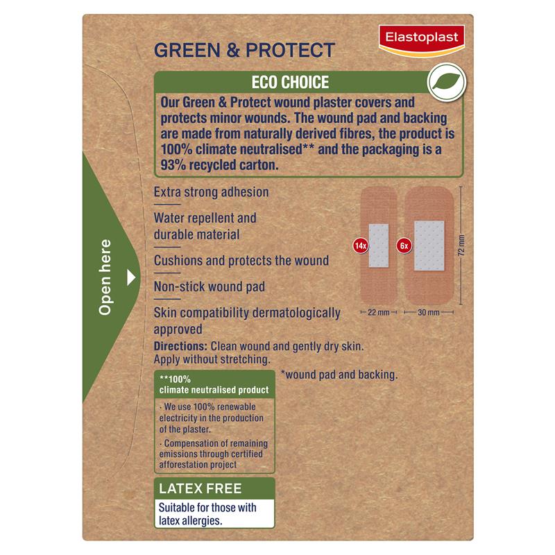 Load image into Gallery viewer, Elastoplast Green &amp; Protect 20 Pack
