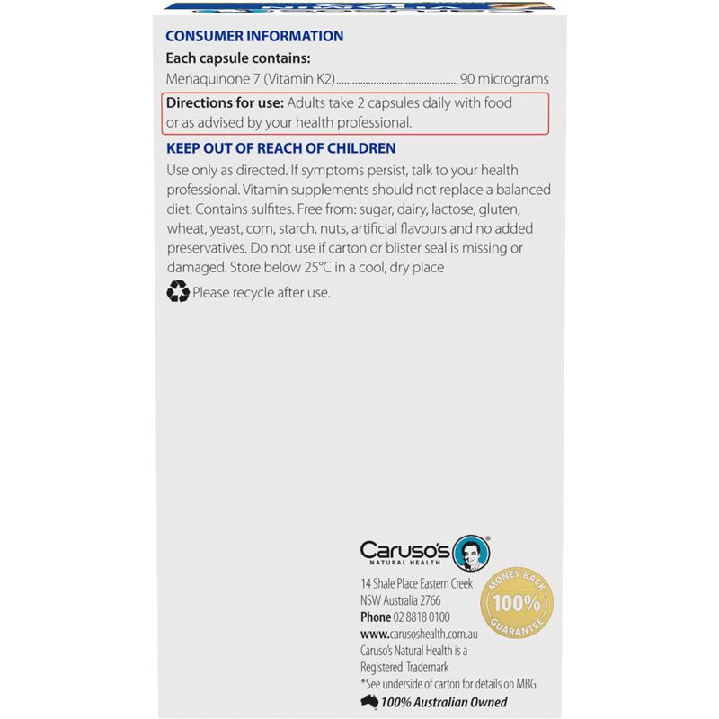 Load image into Gallery viewer, Carusos Vitamin K2 60 Capsules
