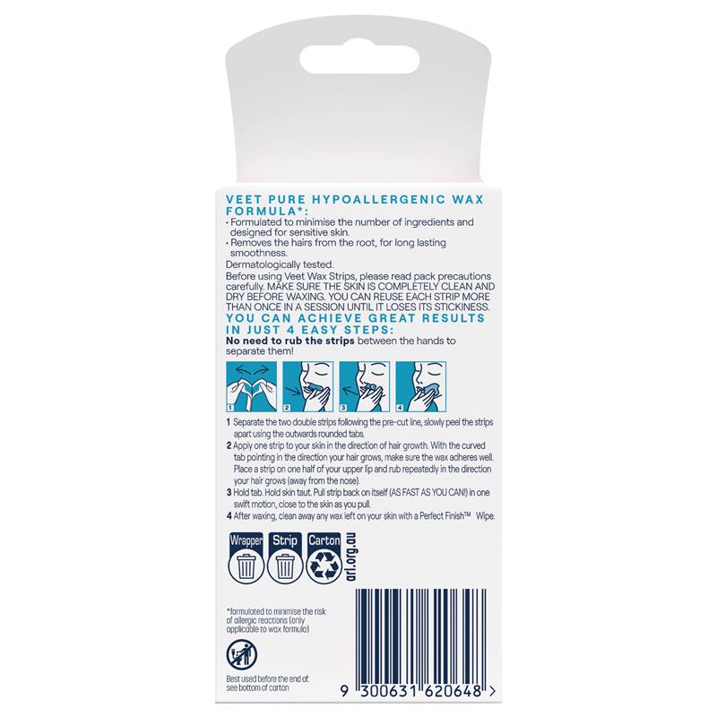 Load image into Gallery viewer, Veet Pure Cold Wax Strips Face 20 Pack
