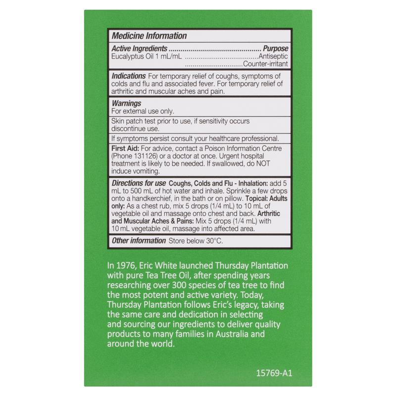 Load image into Gallery viewer, Thursday Plantation 100% Pure Eucalyptus Oil 50ml
