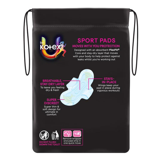 U by Kotex Sport Ultrathins Pads Super 10 Pack