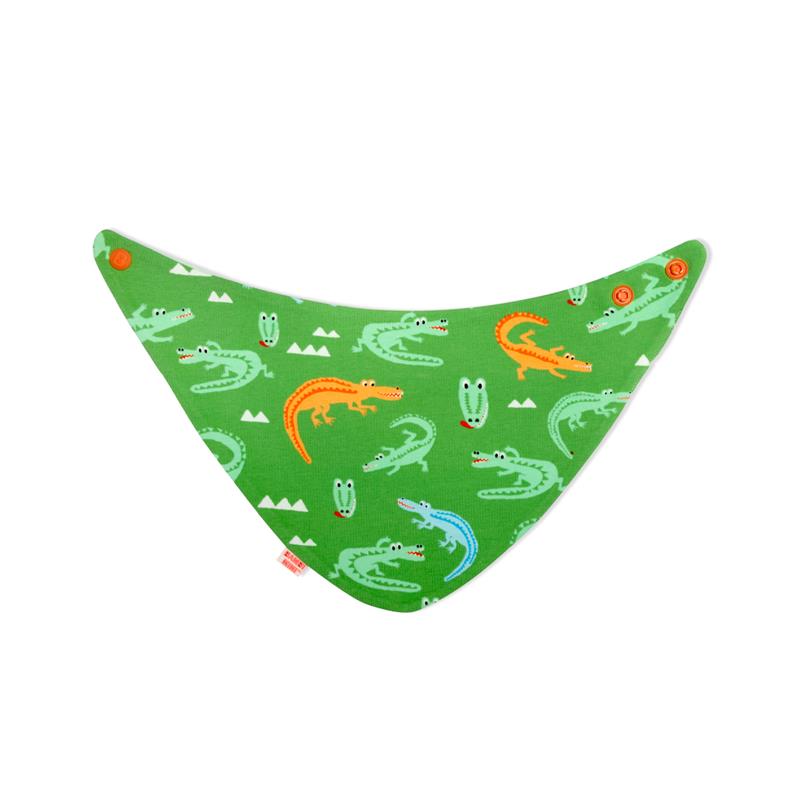 Load image into Gallery viewer, Bambi Mini Co. Dribblebib Boys Crocodile Rock and Triangles Reverse Bibs 2 Pack

