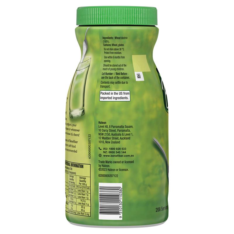Load image into Gallery viewer, Benefiber Natural Fibre Supplement 208 Serves 730g (Exclusive Size)
