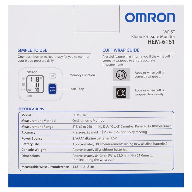 Load image into Gallery viewer, Omron HEM6161 Wrist Blood Pressure Monitor
