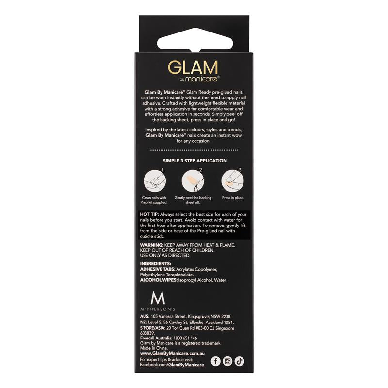 Load image into Gallery viewer, Glam By Manicare Glam Ready Pre-Glued Nails Off The Runway 30 Pieces
