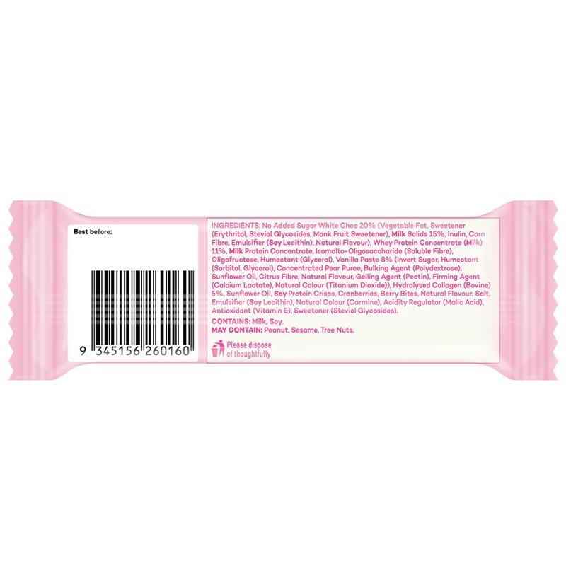 Load image into Gallery viewer, Bondi Protein Collagen Protein Bar Strawberries &amp; Cream 60g
