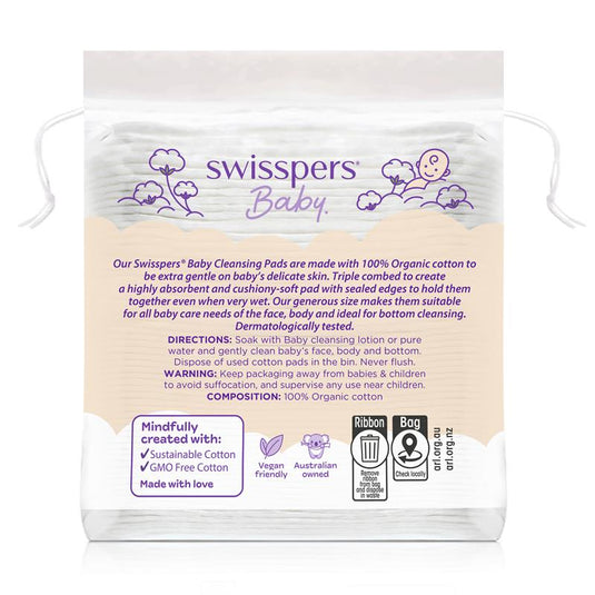 Swisspers Baby Organic Cotton Large Pads 40
