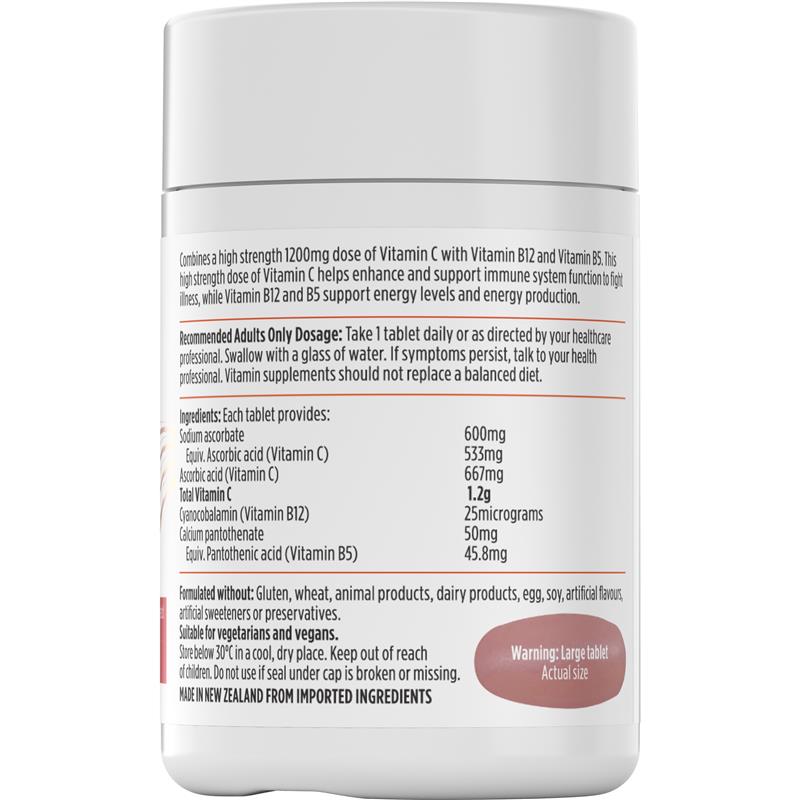 Load image into Gallery viewer, Nutra-Life High Strength Vit C + B12 &amp; B5 60 Tablets
