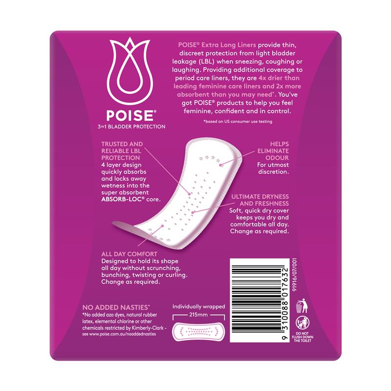 Load image into Gallery viewer, Poise Liner Extra Long Bulk 44 Pack
