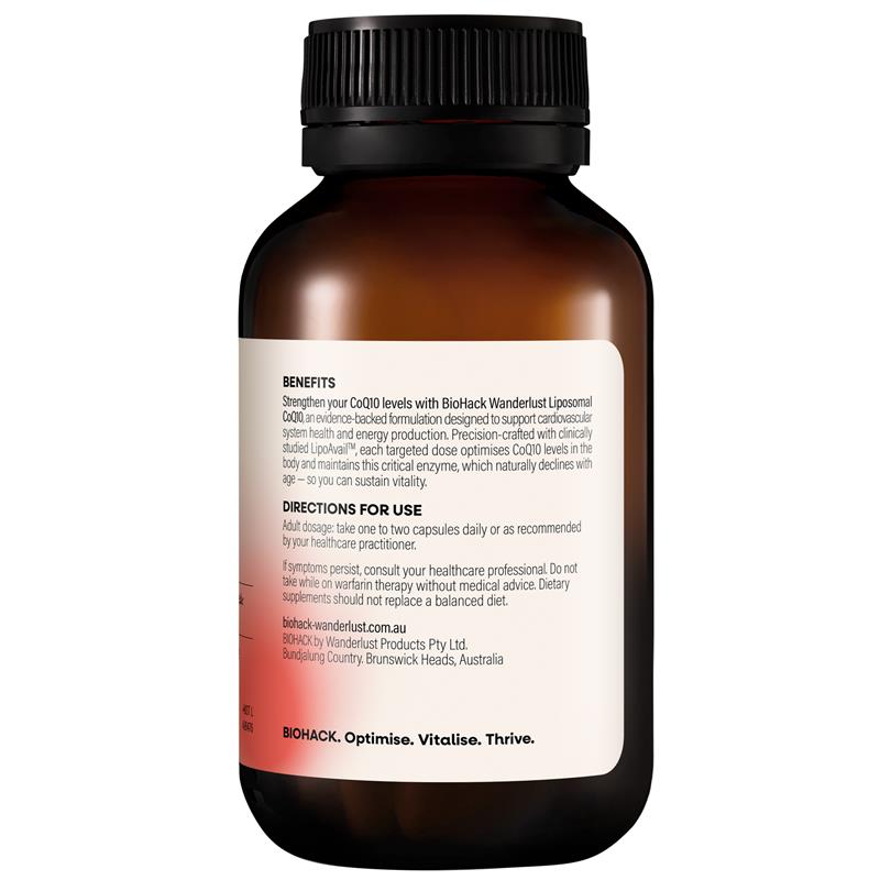 Load image into Gallery viewer, BioHack Wanderlust Liposomal CoQ10 60 Capsules
