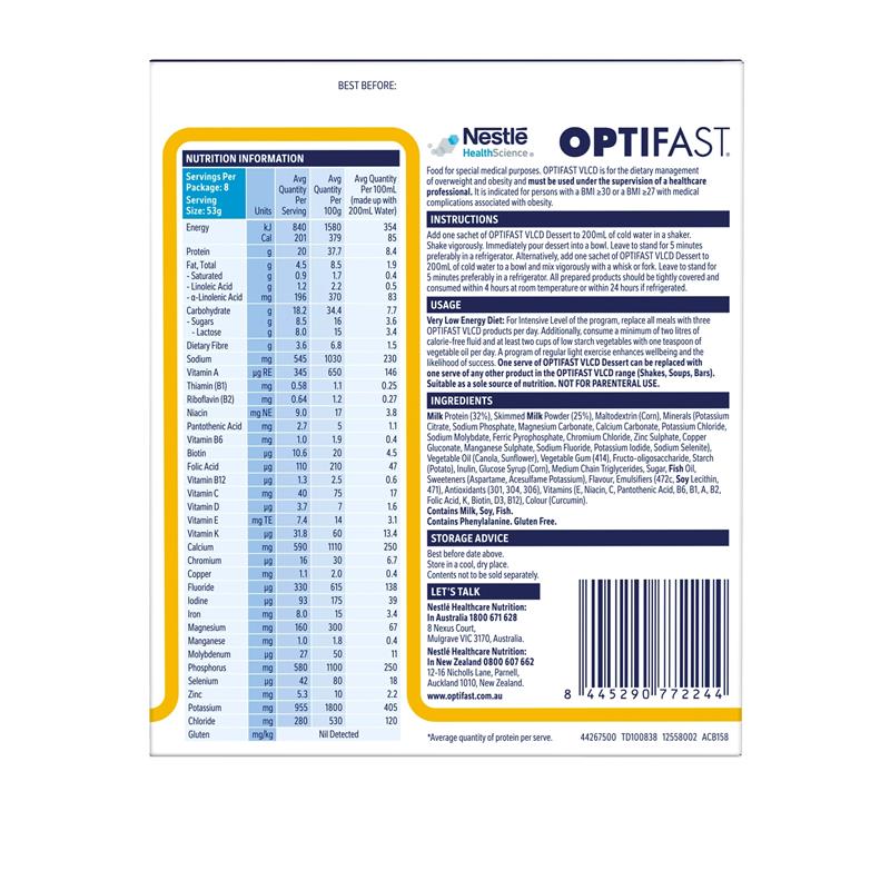 Load image into Gallery viewer, Optifast VLCD Dessert Lemon 8 x 53g
