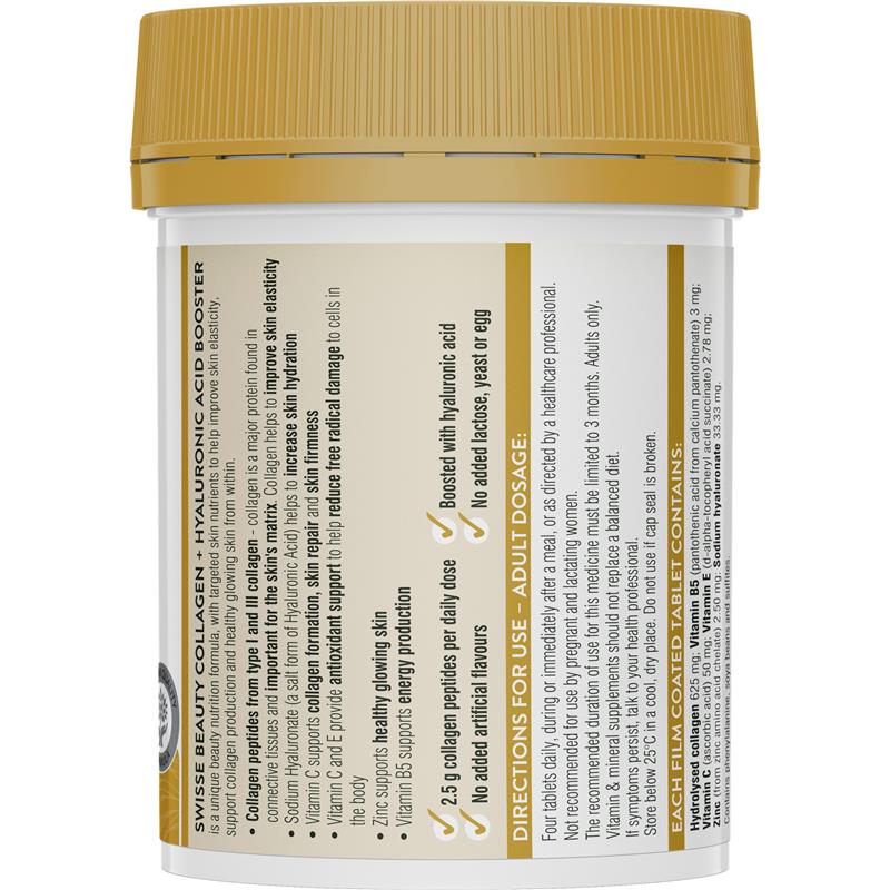 Load image into Gallery viewer, Swisse Beauty Collagen + Hyaluronic Acid Booster 80 Tablets

