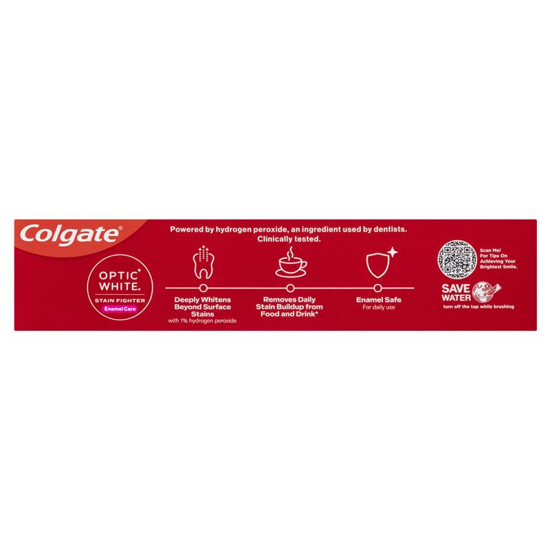 Load image into Gallery viewer, Colgate Toothpaste Optic White Stain Fighter Teeth Whitening Enamel Care 140g

