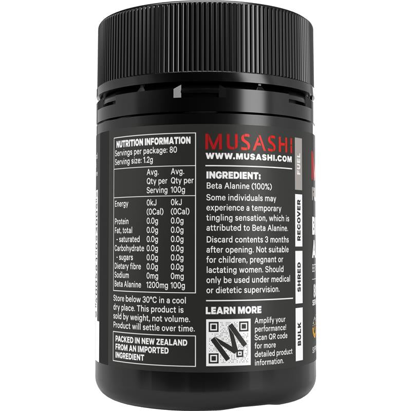 Load image into Gallery viewer, Musashi Beta Alanine Unflavoured 96g
