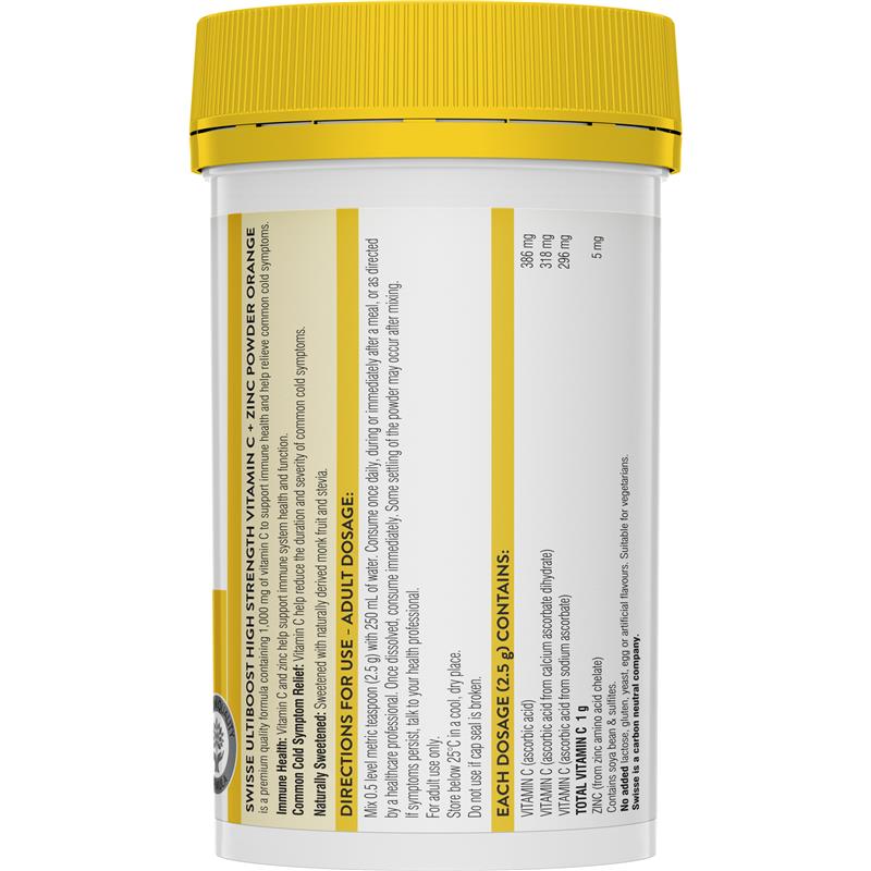 Load image into Gallery viewer, Swisse Vitamin C + Zinc Powder Orange 150g
